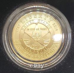 2015-W $5 Uncirculated GOLD US Marshals Service 225th Anniversary Coin with COA