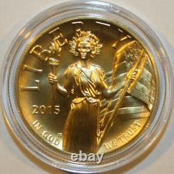 2015 W American Liberty High Relief $100 Gold Coin with OGP & COA