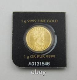 2016 1 gram Gold Maple Leaf Maplegram25T (In Assay)