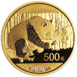 2016 500 Yuan Gold Chinese Panda. 999 30 Gram BU