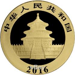 2016 China Gold Panda (30 gram) 500 Yuan BU Mint Sealed