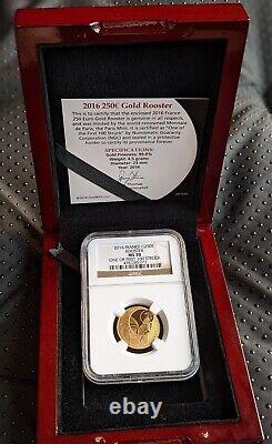 2016 France Rooster Gold coin NGC MS70 One Of First 100 Struck