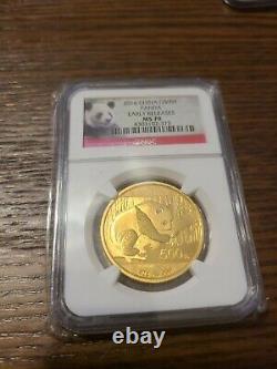 2016 G500Y Chinese Panda NGC MS70 Early Release 30 gram. 9999 gold coin mint