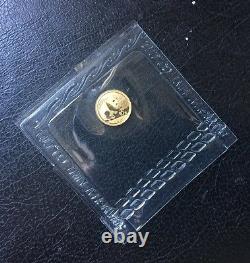 2016 Gold Panda Coin 1 Gram Struck From Shanghai Mint, Seal