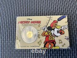 2016 Niue $2.50 Coin Disney's Mickey Mouse Band Concert 0.5 Grams. 9999 Gold