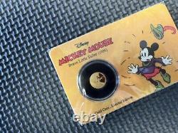 2016 Niue Coin Disney's Mickey Mouse Brave Little Tailor. 5 Gr 9999 Gold