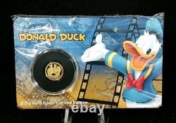 2016 Niue Disney Limited Edition DONALD DUCK. 5 Gram 9999 Proof Gold 1/1500 7658