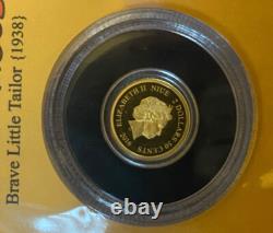 2016 Niue Gold 0.5gr Coin Mickey Mouse Brave Little Tailor DISNEY unopened
