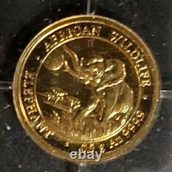 2016 SOMALIA 1/2Gr 9999 Gold Elephant PF 20 Shilling Coin GEM 1stYear TOUGH DATE