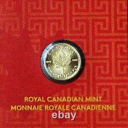 2016 Special Edition Red 1 Gram Gold Maple Leaf Coin Maplegram 99.99% pure
