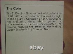 2017 $150 Canada 18k Gold Rooster Proof Gold Coin 11.8 Grams. 2856 Agw Mtg 2500
