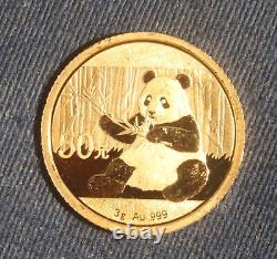 2017 3 Gram Gold Chinese Panda 50 Yuan Lot 291257