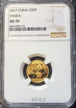 2017 3 Gram Gold Panda MS70
