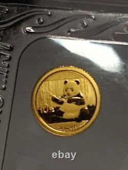 2017 China 1 Gram 999 Fine Gold Panda 10 Yuan Uncirculated Sealed Mint