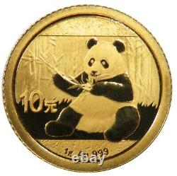 2017 China 1 Gram. 999 Fine Gold Panda BU Sealed