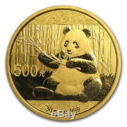 2017 China 30 gram Gold Panda BU (Sealed) SKU #104526