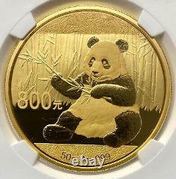 2017 China 50 gram Gold 800 Yuan Panda NGC PF-70 UCAM