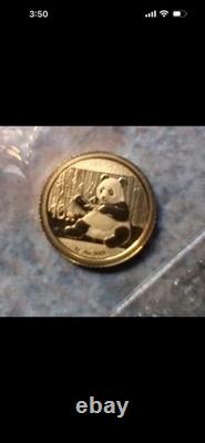 2017 China Gold Panda 10 Yuan 1 Gram 999 Fine Gold Uncirculated