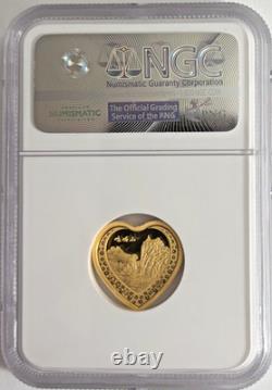 2017 China Mother's Day Panda Heart 8g Gold Medal NGC PF70UC ER