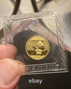 2017 Chinese Gold Panda 3Gram. 999 50Y (ORIGINAL MINT SEALED)READ DESCRIPTION