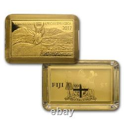 2017 Fiji 5 grams Gold Bar 5 Coin South African Springbok Collection Set