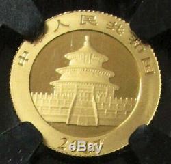 2017 Gold China 50 Yuan 3 Gram Panda Ngc Mint State 70 Early Releases Retro