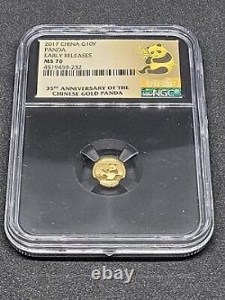 2017 NGC 1 gram Gold G10Y Panda Coin