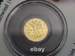 2017 Niue Disney Mickey Mouse Little Whirlwind (1941). 9999 Gold Coin OGP. 5g