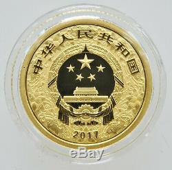 2017 Peoples Republic of China Chinese 3 gram Gold Rooster. 999 Gold Proof Coin