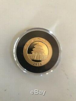 2018 1/2 Ounce (15 Gram) Gold Panda Coin