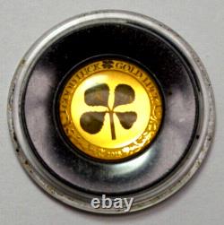 2018 $1 Gold Coin 1g Gold Luck Palau Four Leaf Clover Rainbow's End, in Capsule