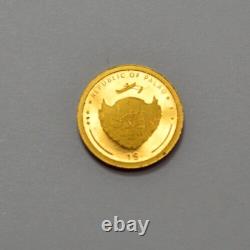 2018 $1 Gold Coin 1g Gold Luck Palau Four Leaf Clover Rainbow's End, in Capsule