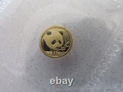 2018 China Gold 10 Yuan (1 Gram) Proof Coins. Mint Sealed