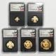 2018 China Panda 5-coin Gold Set 57 Grams Ngc Ms70 Er Early Releases