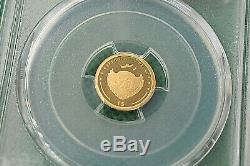 2018 Palau PCGS PR69 DCAM 1gram $1 Four-Leaf Clover Proof. 999 gold Coin withCOA