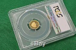 2018 Palau PCGS PR69 DCAM 1gram $1 Four-Leaf Clover Proof. 999 gold Coin withCOA