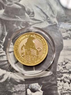 2018 Queen's Beasts BLACK BULL ofCLARANCE 1/4 oz Fine Gold 24 KARAT 7.78 GRAMS