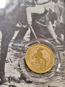 2018 Queen's Beasts BLACK BULL ofCLARANCE 1/4 oz Fine Gold 24 KARAT 7.78 GRAMS