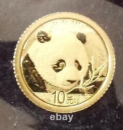 2018-S CHINA. 999 GOLD Unc 10Y 3x 1 Gram PANDAS? NEW withOriginal Mint Packaging