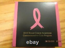 2018 United States Mint Breast Cancer PROOF $5 GOLD Coin Item 18CE OGP COA