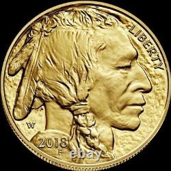 2018 W Mint $50 Gold Buffalo DCAM Proof Coin & OGP COA