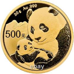 2019 30 Gram Chinese Gold Panda Coin (BU)