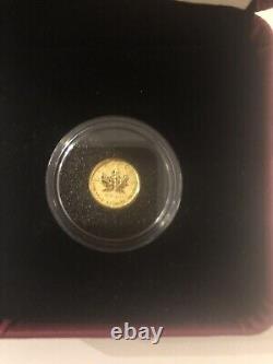 2019 40th Anniversary Of The Canadian Maple Leaf. 5 Grams Gold Coin