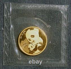 2019 8 Gram Gold Chinese Panda 100 Yuan Sealed Package Lot 081114