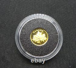 2019 Canada 25 Cent Pure Gold Coin Bouquet Of Maple Leaves G1098