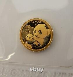 2019 China 1 Gram Gold Panda Coin Bu Mint Sealed 999 Fine Gold Bullion Coin