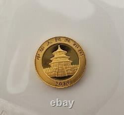 2019 China 1 Gram Gold Panda Coin Bu Mint Sealed 999 Fine Gold Bullion Coin