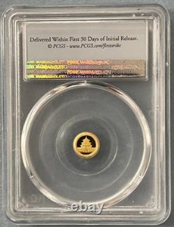 2019 China 10 Yn Panda 1 Gram. 999 Gold First Strike PCGS Graded MS70 Gold Coin