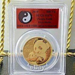 2019 China 500 Yn Panda Gold Coin 30 GRAM MS-70 PCGS First Strike