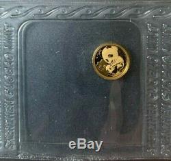 2019 Chinese Panda 1 Gram. 999 Gold 10 Yuan FV Mint Sealed Limited BU Coin